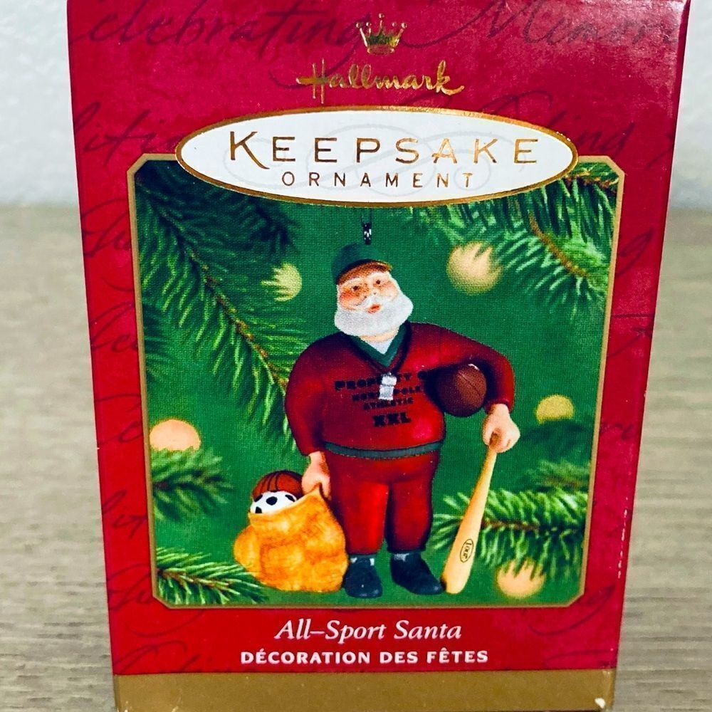 Hallmark Christmas Vintage Ornament All-Sport Santa 2001